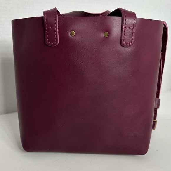 NEW Portland Leather Goods Mini Crossbody Snap Top in Color Lollipop Purple - Picture 3 of 12